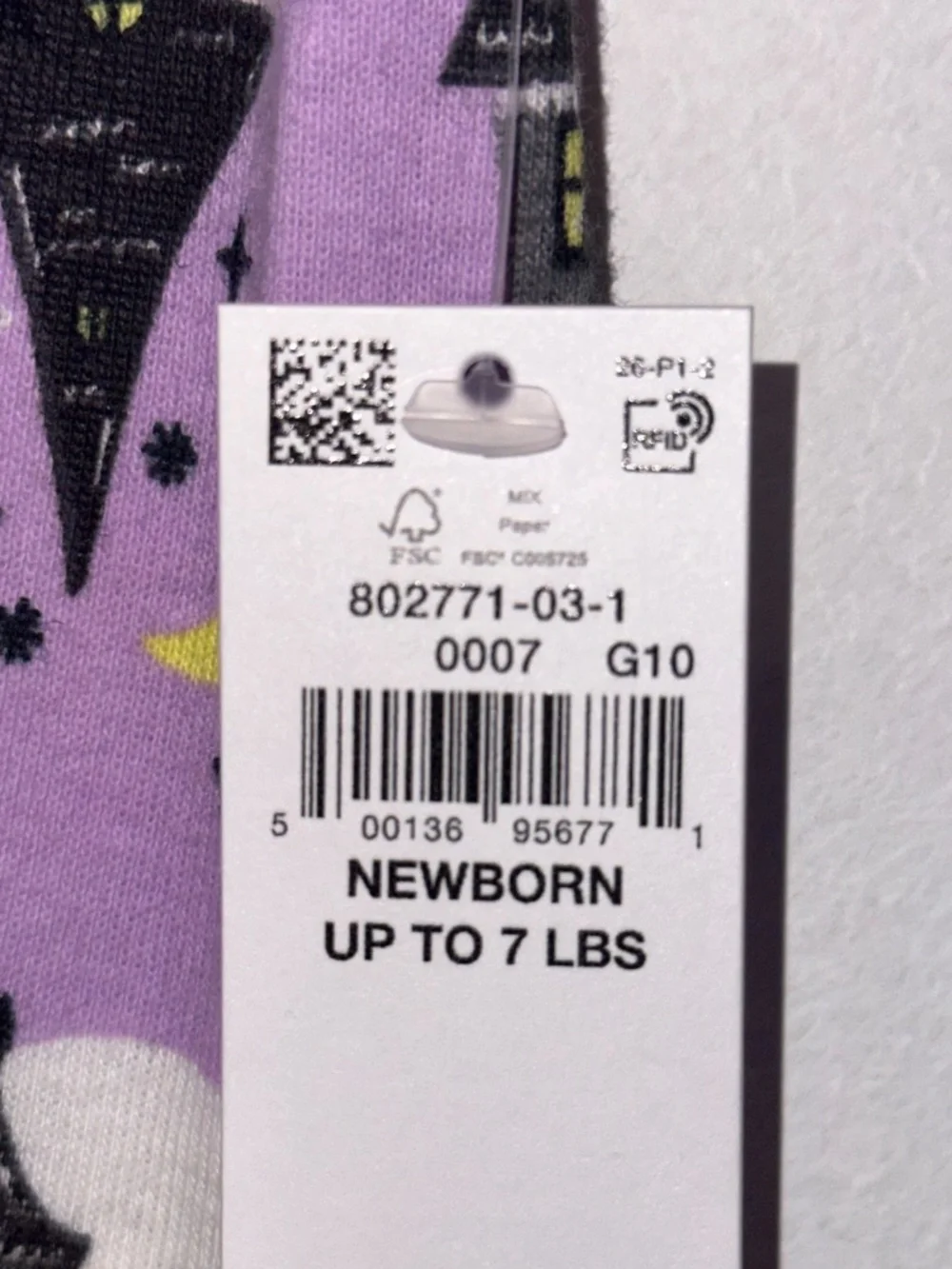 Old Navy Halloween Haunted House Zip Up Footed 1 Piece Pajamas NEW Newborn 7 lbs
